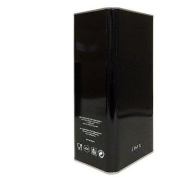Limenka za maslinovo ulje 5 L s čepom CRNA