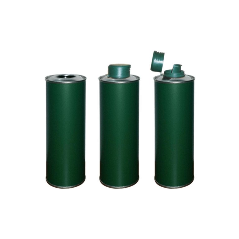 Limenka za maslinovo ulje zelena okrugla sa čepom - 250ml